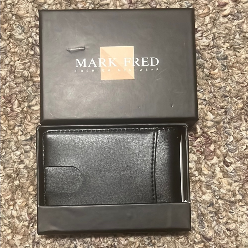 Mark Fred Black Leather Wallet